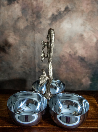 HAND CRAFTED DIPPING SAUCE BOWLS SPICE NUTS CHARCUTERIE TRAY - JAG Universal Collection 
