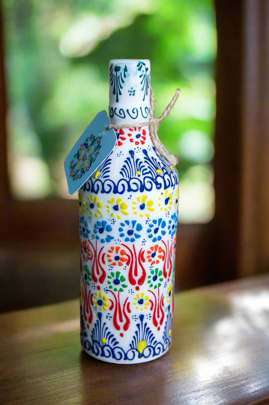 TURKISH CERAMIC VASE HAND PAINTED JAR - JAG Universal Collection 
