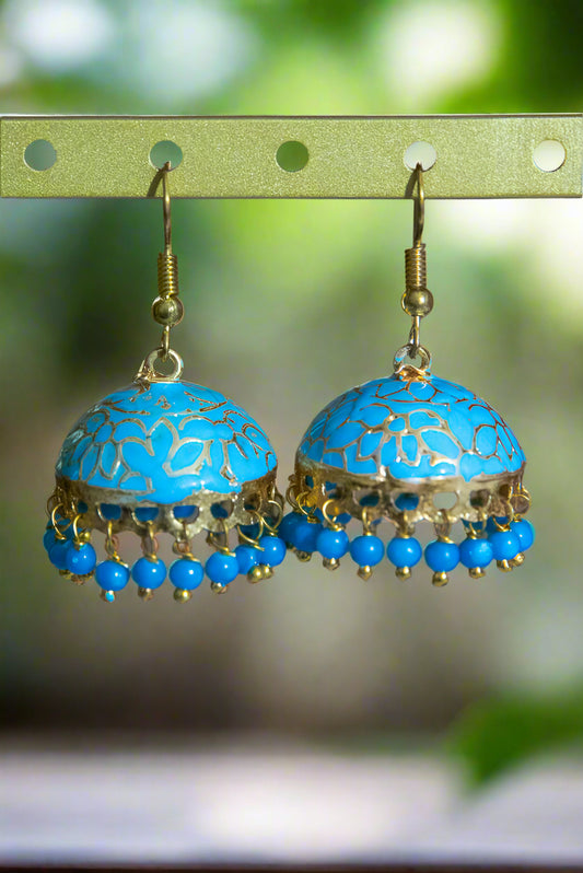 INDIAN JHUMKA DANGLE EARRINGS HANDCRAFTED - JAG Universal Collection 