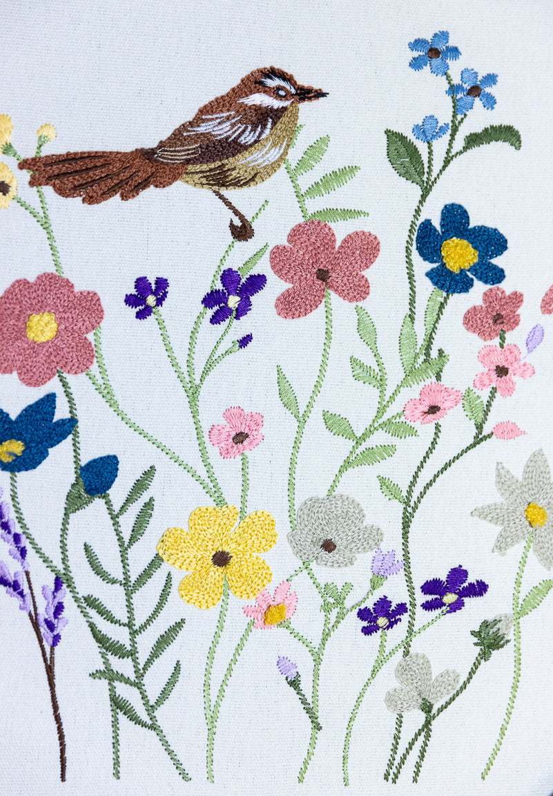 Wildflower Meadow Embroidered Wall Art