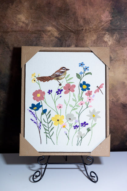 Wildflower Meadow Embroidered Wall Art