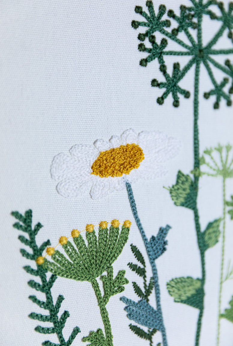 Wild Garden Botanical Embroidered Wall Art