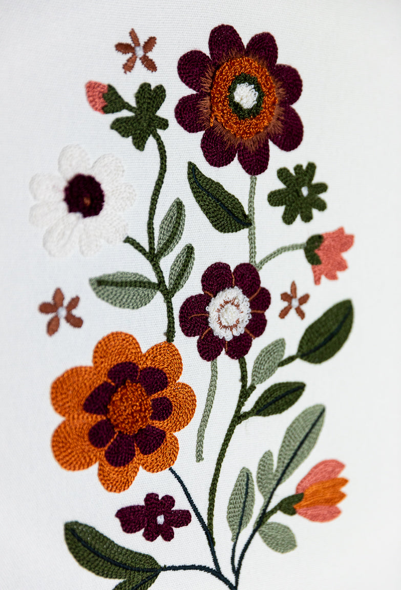 Autumn Garden Embroidered Wall Art
