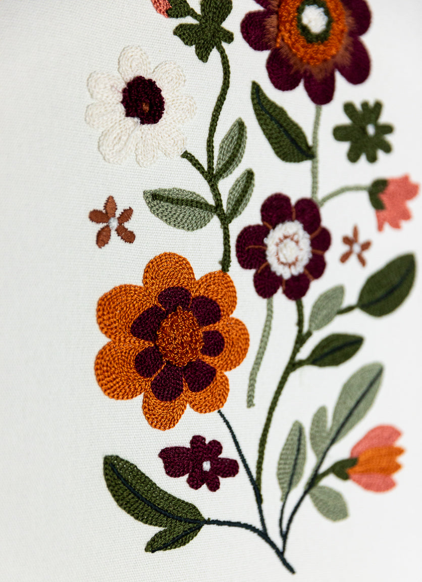 Autumn Garden Embroidered Wall Art