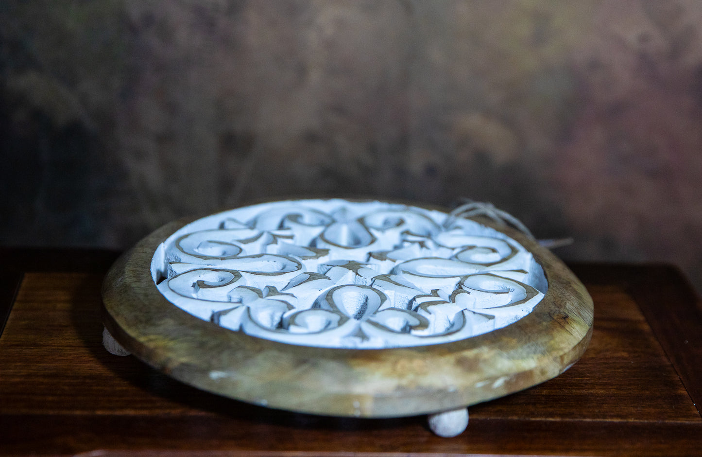 Wooden Hand Carved Trivet