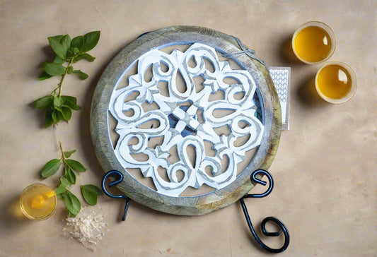 Wooden Hand Carved Trivet