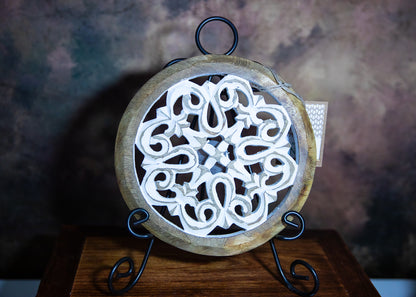 Wooden Hand Carved Trivet