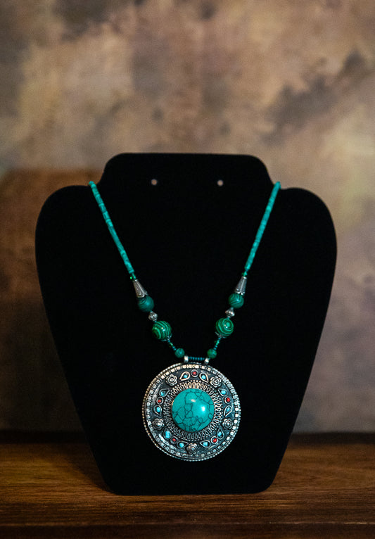 Turquoise Spirit Medallion Necklace