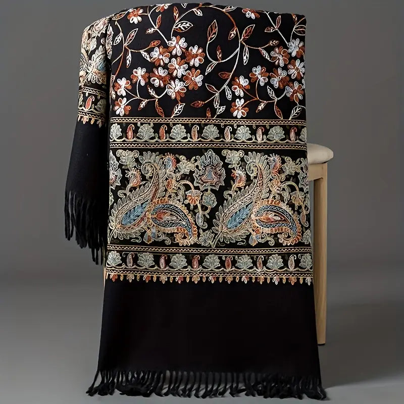 WOMEN'S WARM EMBROIDRED SHAWLS - PAISLEY DESIGN - JAG Universal Collection 