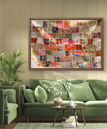 INDIAN RAJHASTANI EMBROIDRED WALL TAPESTRY - HANDCRAFTED - JAG Universal Collection 
