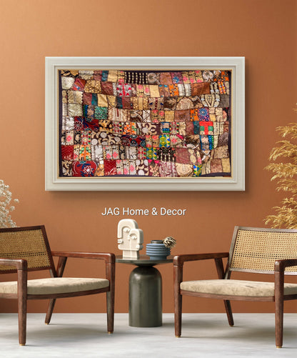 INDIAN RAJHASTANI EMBROIDRED WALL TAPESTRY - HANDCRAFTED - JAG Universal Collection 