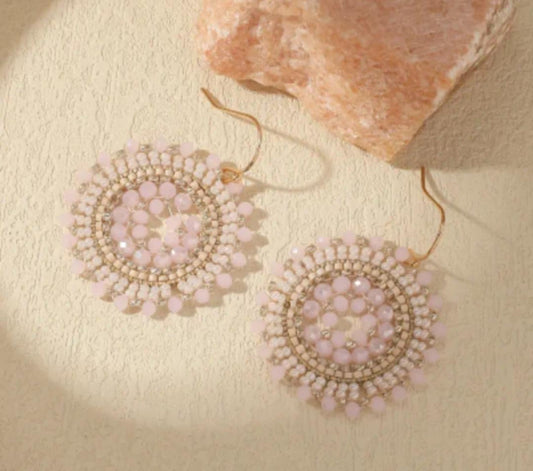 AFRICAN BEADED HANDCRAFTED ROUND EARRINGS - JAG Universal Collection 