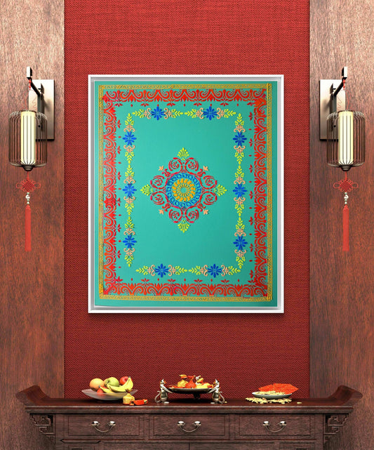 Whispers of the Imperial Garden - 36" x 24" Mixed Media Painting