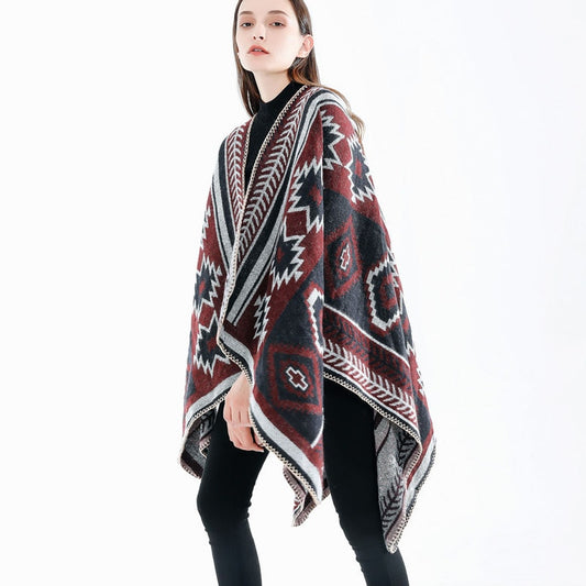 Women's Oversized Warm Shawl Cape Wrap