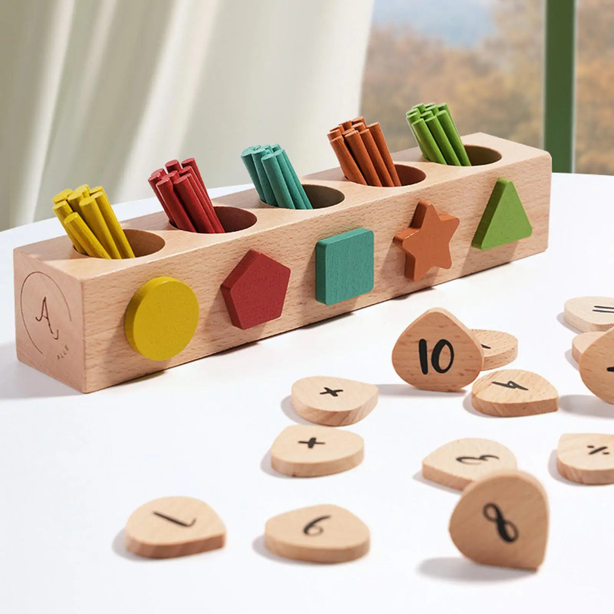 Early education spindle box for children infants and toddlers shape matching for children building blocks for babies wooden toys