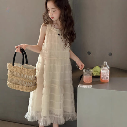 Girls' Dress Sleeveless Tank Dress for Children