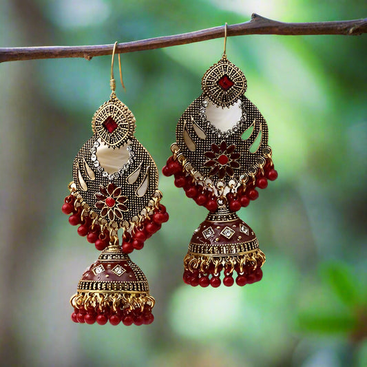 INDIAN JHUMKA DANGLE EARRINGS - JAG Universal Collection 
