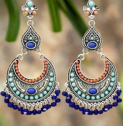 TRADITIONAL EASTERN TRIBAL DANGLE EARRINGS - JAG Universal Collection 