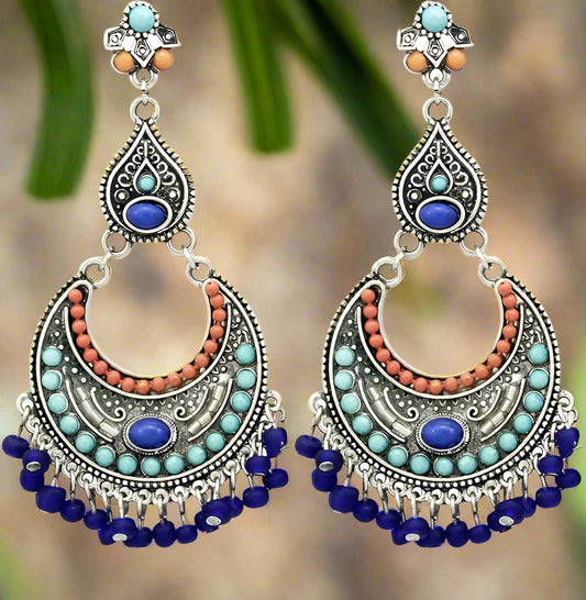 TRADITIONAL EASTERN TRIBAL DANGLE EARRINGS - JAG Universal Collection 