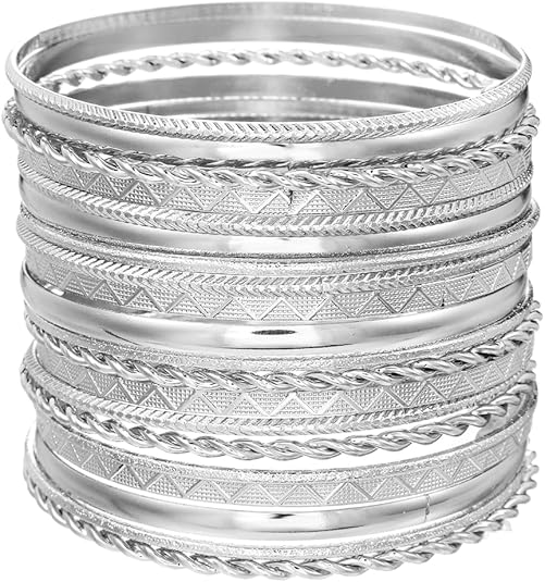 WOMEN'S GOLD SILVER BANGLES - TRADITIONAL STYLE - JAG Universal Collection 