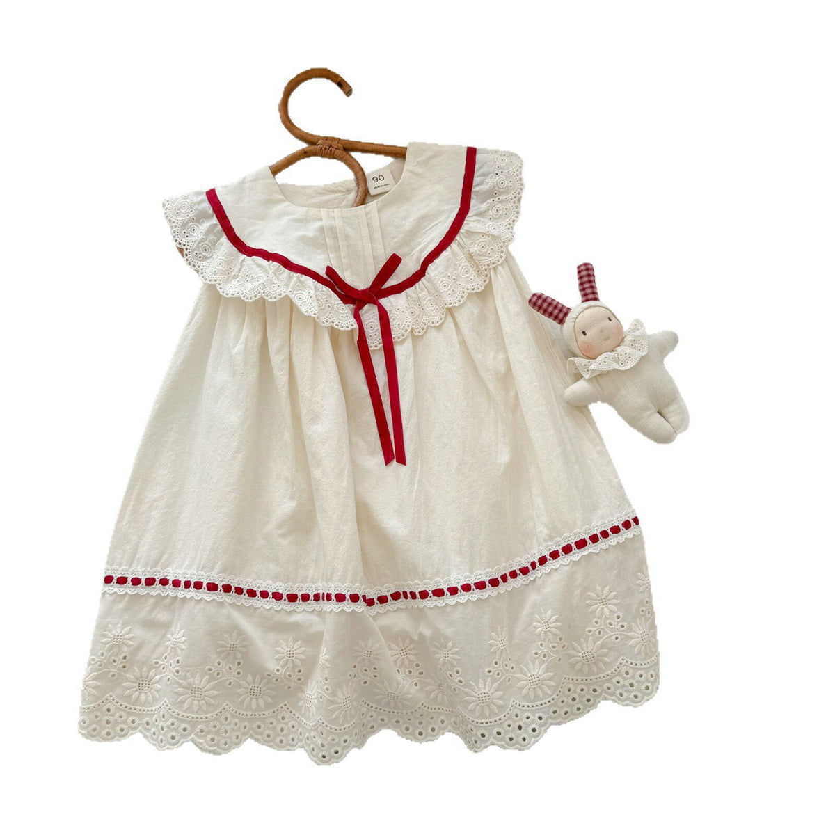 Lace Princess Dress Sleeveless Ruffled Skirt for Kids