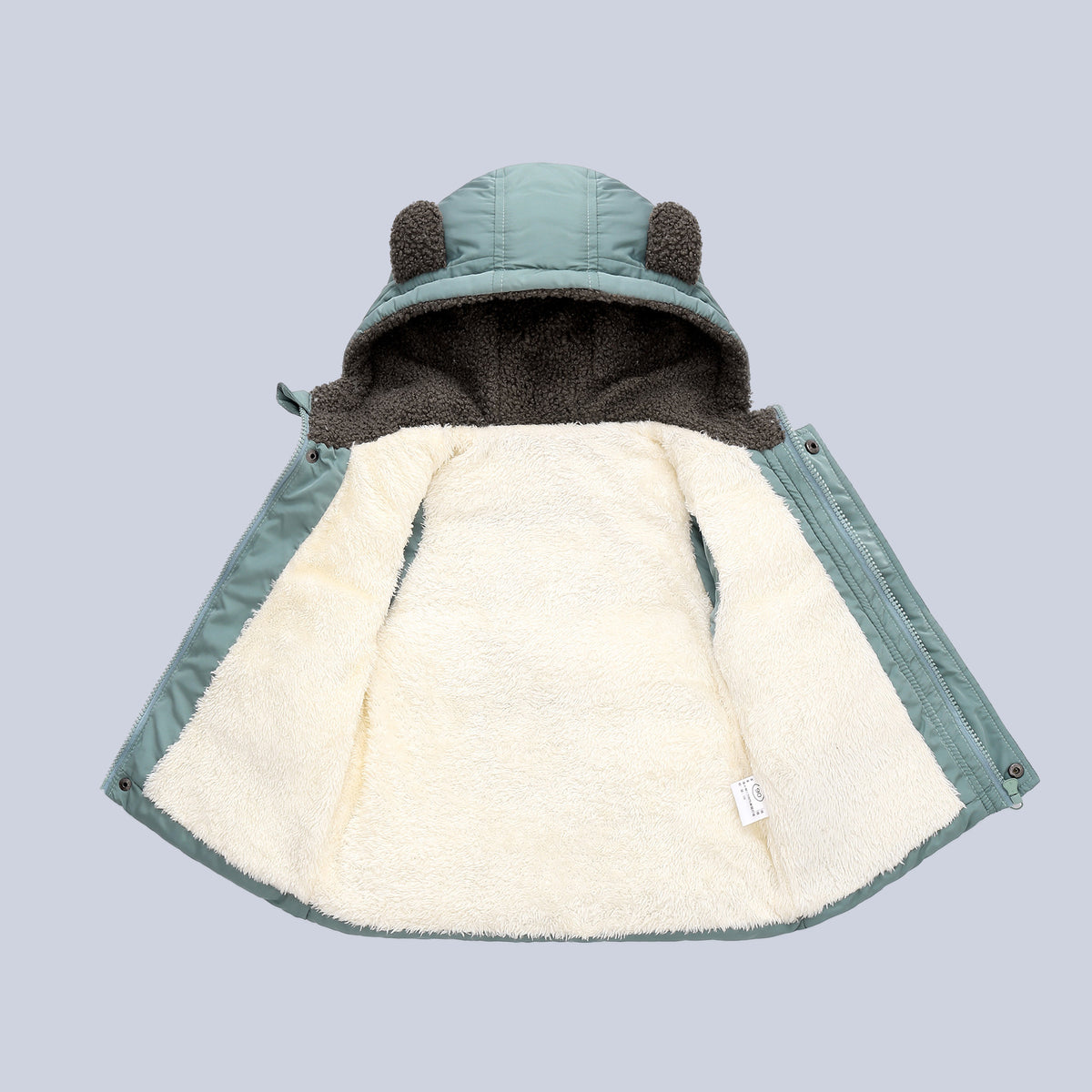 Fleece-Lined Warm Kids Vest, Solid Color Cute Hooded Kids Vest Sleeveless Vest