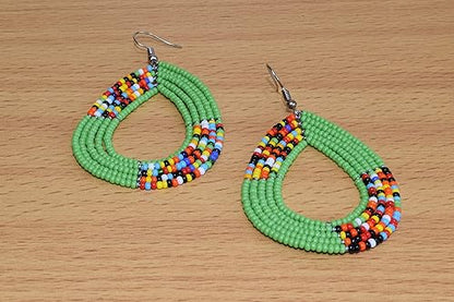 AFRICAN MAASAI BEADED EARRINGS - JAG Universal Collection 