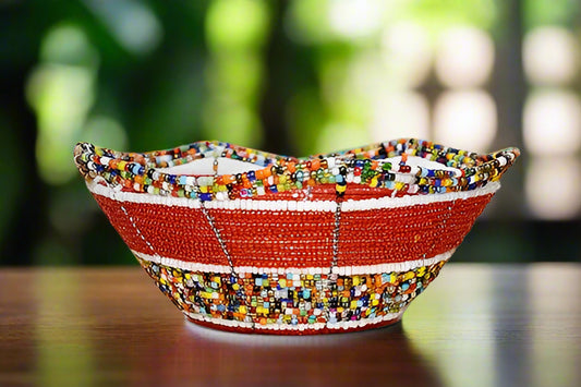 AFRICAN BEADED BOWLS - HANDCRAFTED - JAG Universal Collection 