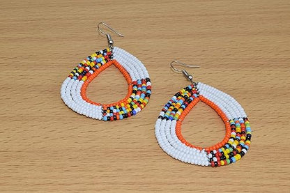 AFRICAN MAASAI BEADED EARRINGS - JAG Universal Collection 