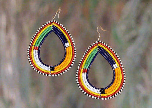 AFRICAN MAASAI BEADED EARRINGS - JAG Universal Collection 