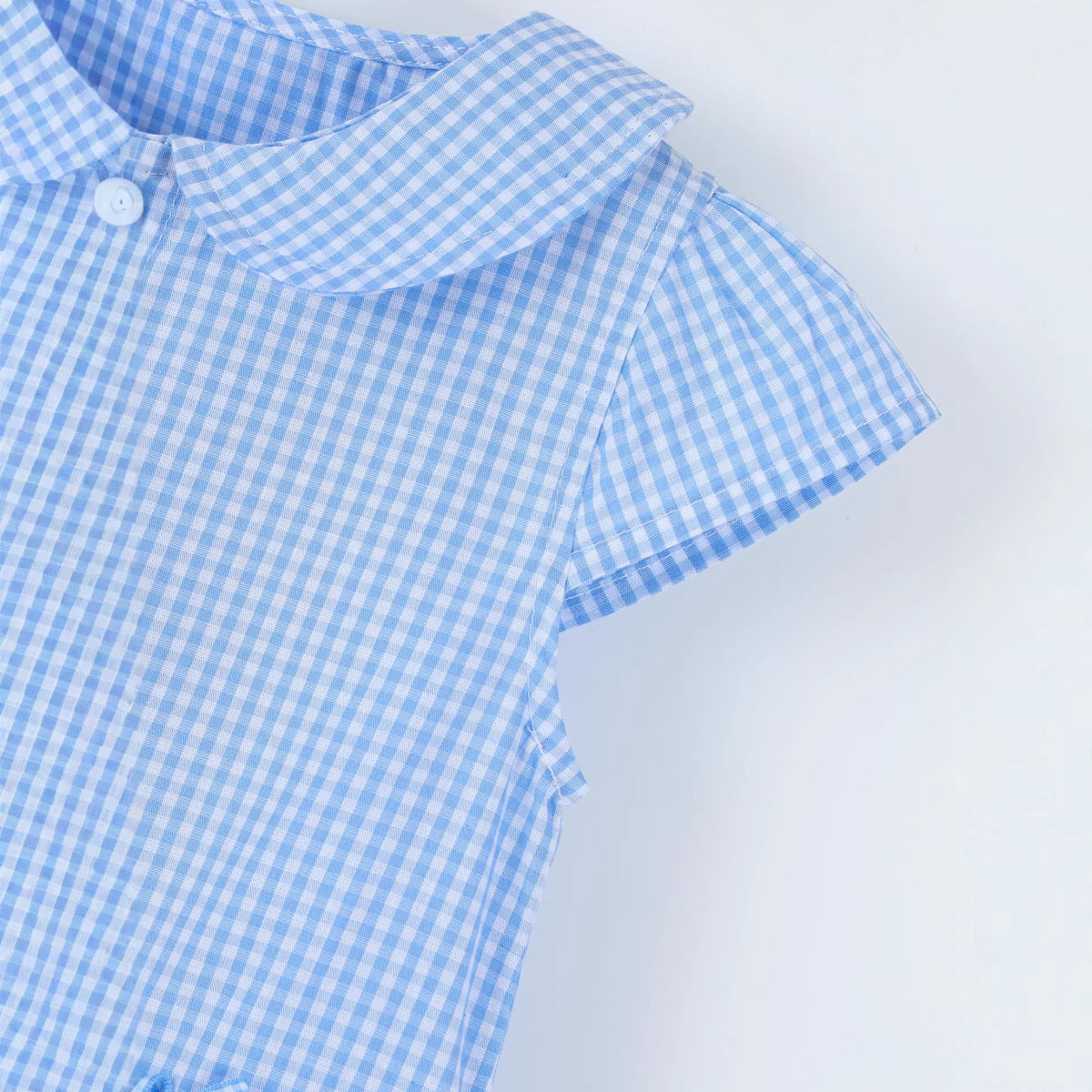 short-sleeve woven cotton dress for kids
