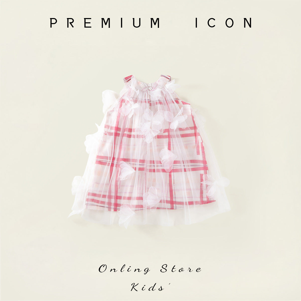 Cute Checkered Dress for Kids