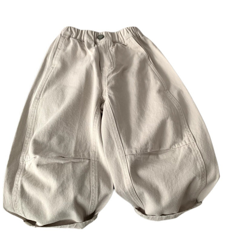 Versatile loose straight leg pants for children
