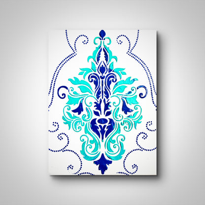 Cerulean Grace - Original Wall Art on Gallery Wrapped Canvas