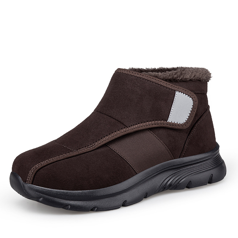 Winter Fashion Warm Fleece-Lined High-Top Cotton Shoes for Women Elderly and Mothers
