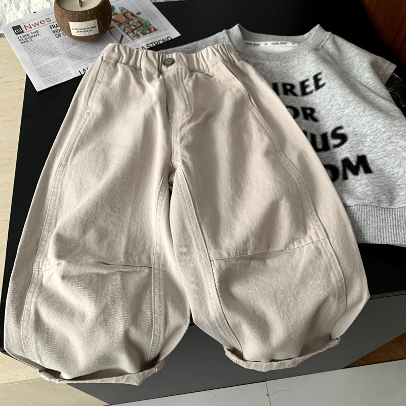 Versatile loose straight leg pants for children