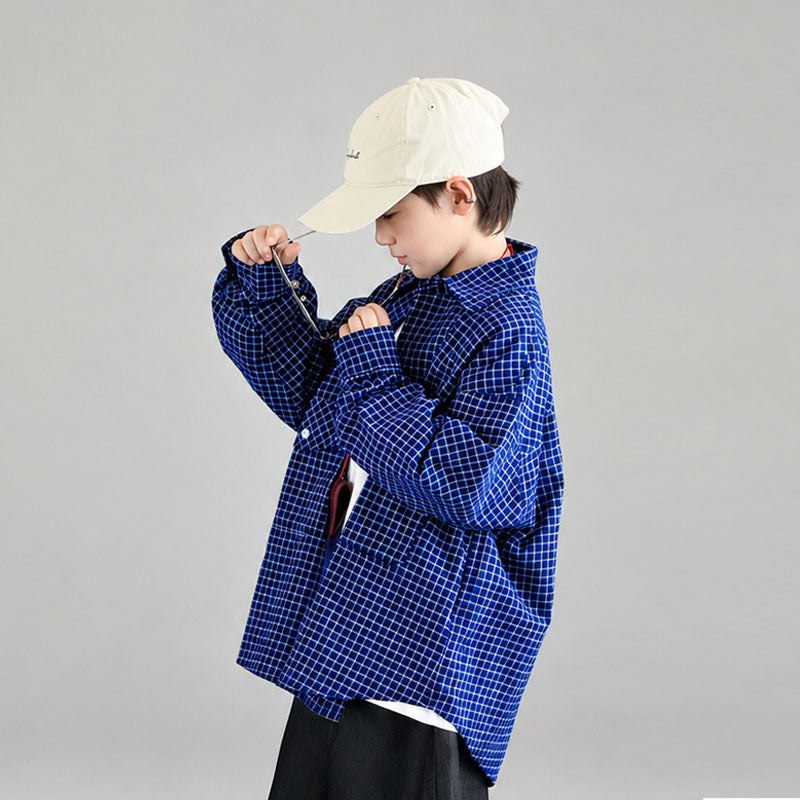Boys Long Sleeve Casual Shirt Fall Spring Children Top