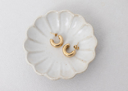 18K Gold PVD Stainless Steel Double Hoop Stud Huggie Earrings for Women – Non-Tarnish, Hypoallergenic, Everyday Luxury Jewelry