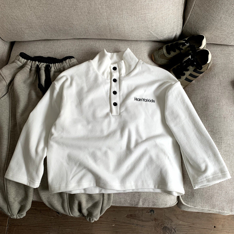 Thick and plush casual top for children and baby girls