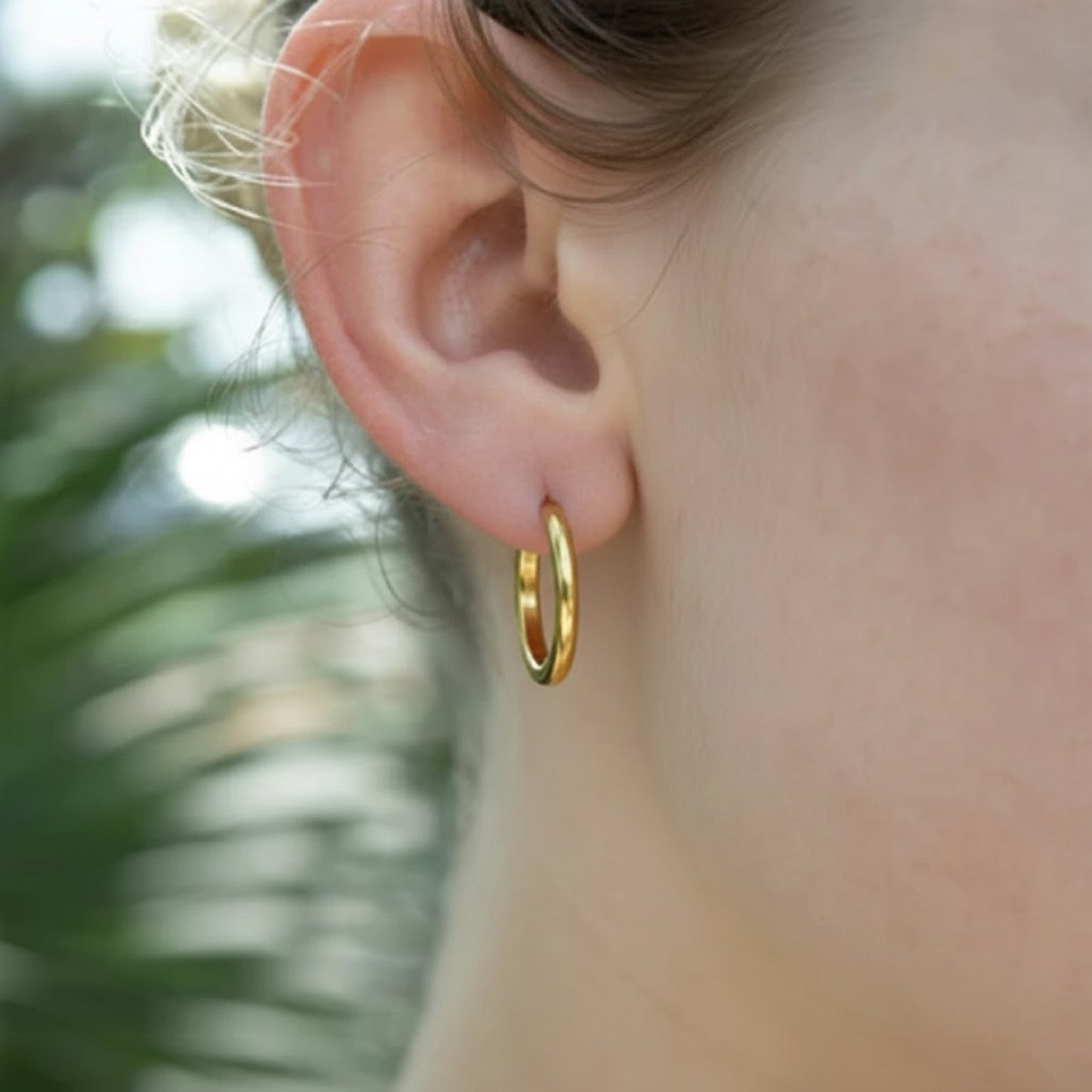 Classic Gold PVD 316L Surgical Stainless Steel Huggie Hoop Earrings – Hypoallergenic, Lightweight (12mm)