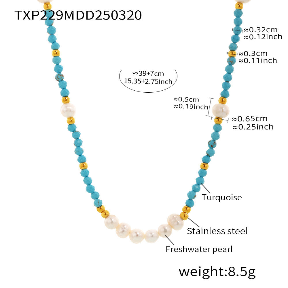 Coastal Turquoise & Freshwater Pearl Jewelry Collection | Necklace or Bracelet