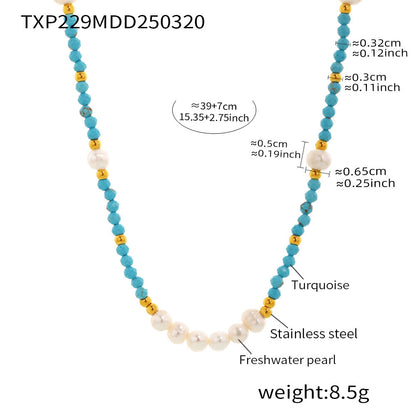 Coastal Turquoise & Freshwater Pearl Jewelry Collection | Necklace or Bracelet