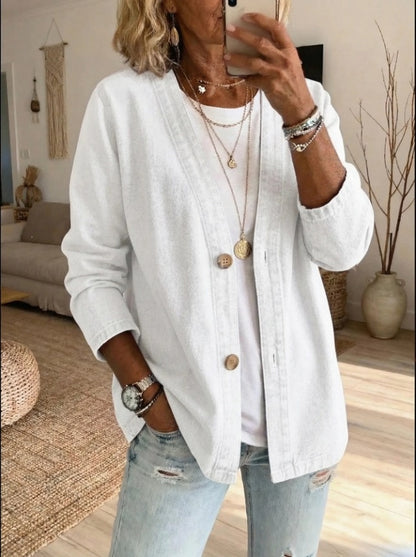 Vintage Boho Sun & Floral Print V-Neck Long Sleeve Tunic Top