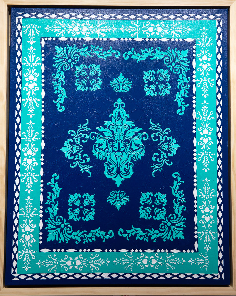 Moroccan Nightfall - 30" x 24" Mixed Media Painting SOLD