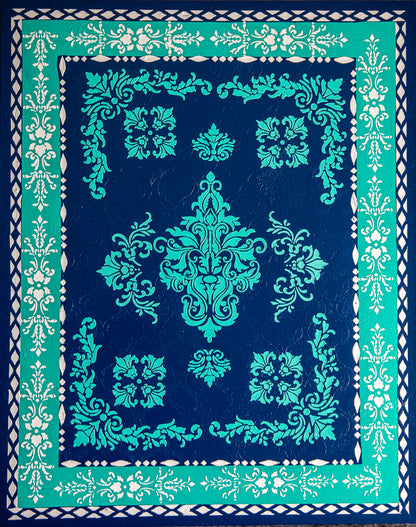 Moroccan Nightfall - 30" x 24" Mixed Media Painting SOLD