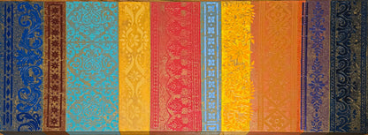 Threads of a Timeless World – 36"x14" Gallery Canvas - Mixed Media