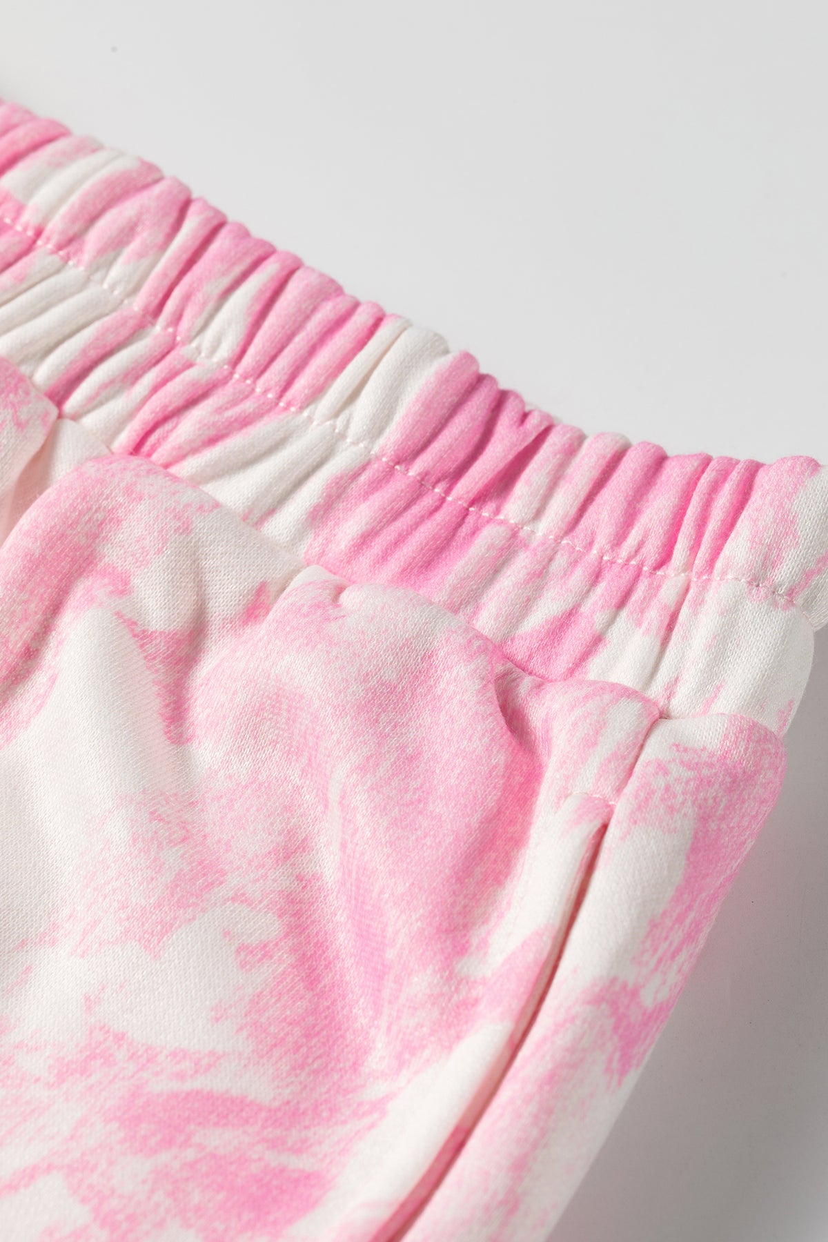 Pink Abstract Print Hoodie & Shorts Lounge Set | Women's Casual Two-Piece Outfit