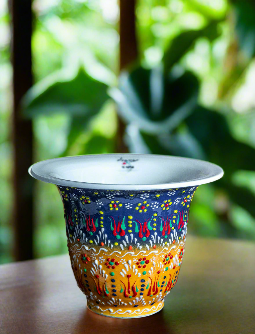 HAND PAINTED TURKISH PLANTER VASE - JAG Universal Collection 