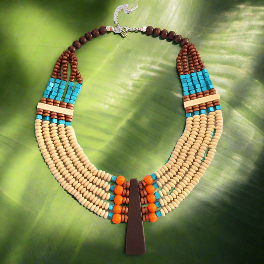 EARTHBOUND LAYERS BEADED STATEMENT NECKLACE - HANDCRAFTED