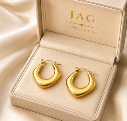 Sculptural Gold Hoop Earrings